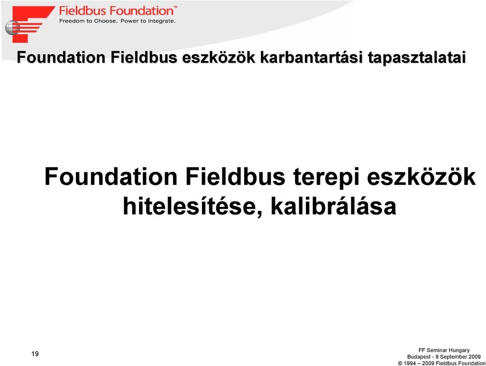 Foundation Fieldbus terepi