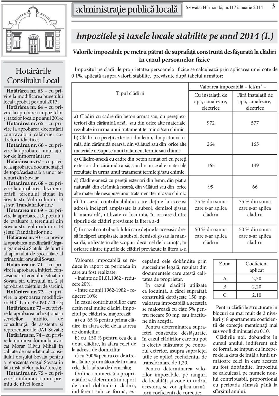 65 cu privire la aprobarea decontării contravalorii călătoriei cadrelor didactice; Hotărârea nr. 66 cu privire la aprobarea unui ajutor de înmormântare; Hotărârea nr.