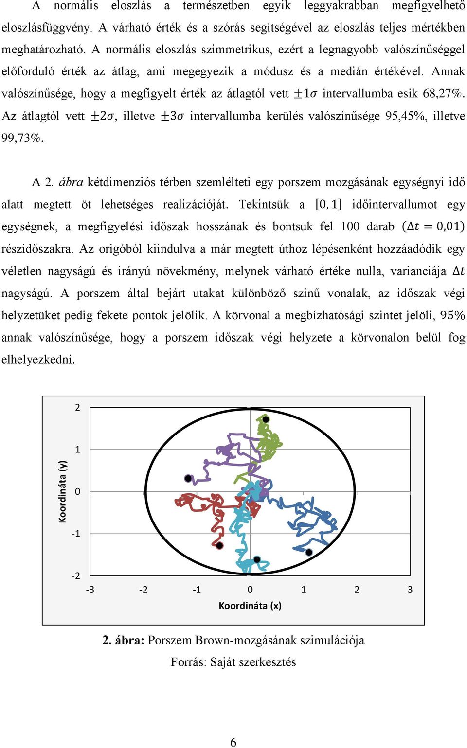 Annak valószínűsége, hogy a megfigyelt érték az átlagtól vett intervallumba esik 68,27%. Az átlagtól vett, illetve intervallumba kerülés valószínűsége 95,45%, illetve 99,73%. A 2.