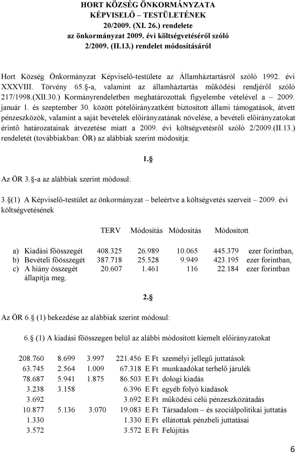 30.) Kormányrendeletben meghatározottak figyelembe vételével a 2009. január 1. és szeptember 30.