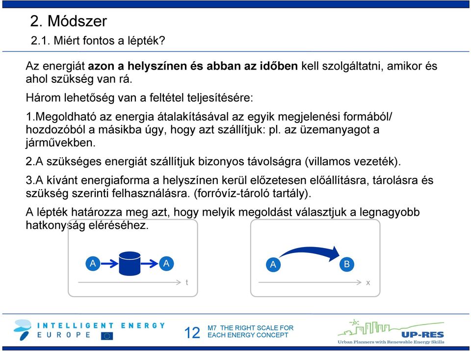 az üzemanyagot a járművekben. 2.A szükséges energiát szállítjuk bizonyos távolságra (villamos vezeték). 3.