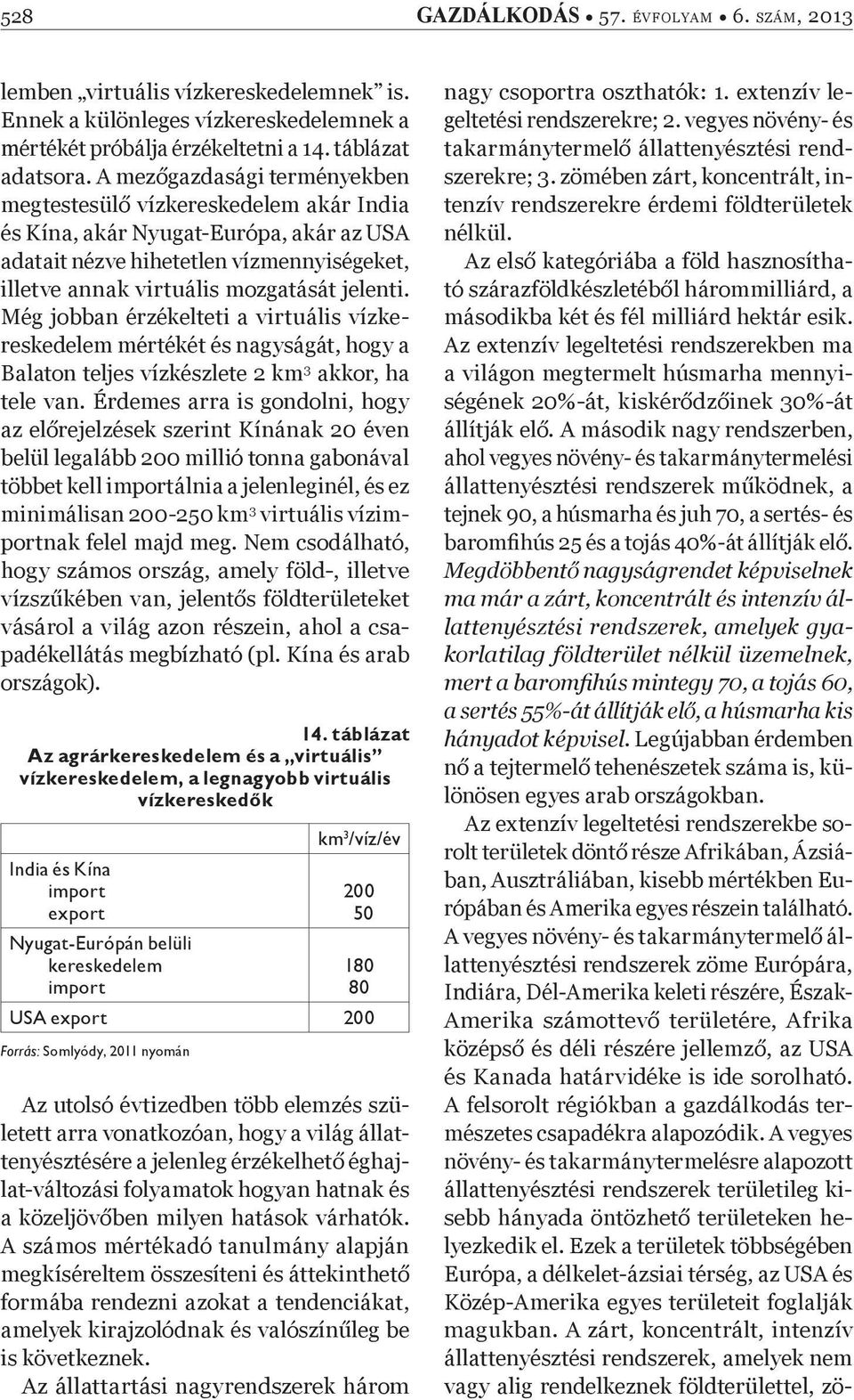 Még jobban érzékelteti a virtuális vízkereskedelem mértékét és nagyságát, hogy a Balaton teljes vízkészlete 2 km 3 akkor, ha tele van.