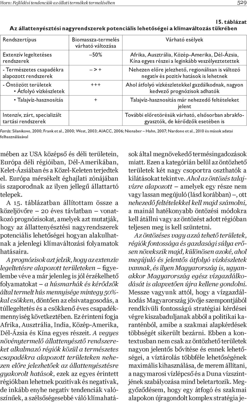 területek Átfolyó vízkészletek Biomassza-termelés várható változása Várható esélyek 50% Afrika, Ausztrália, Közép-Amerika, Dél-Ázsia, Kína egyes részei a leginkább veszélyeztetettek > + Nehezen el re