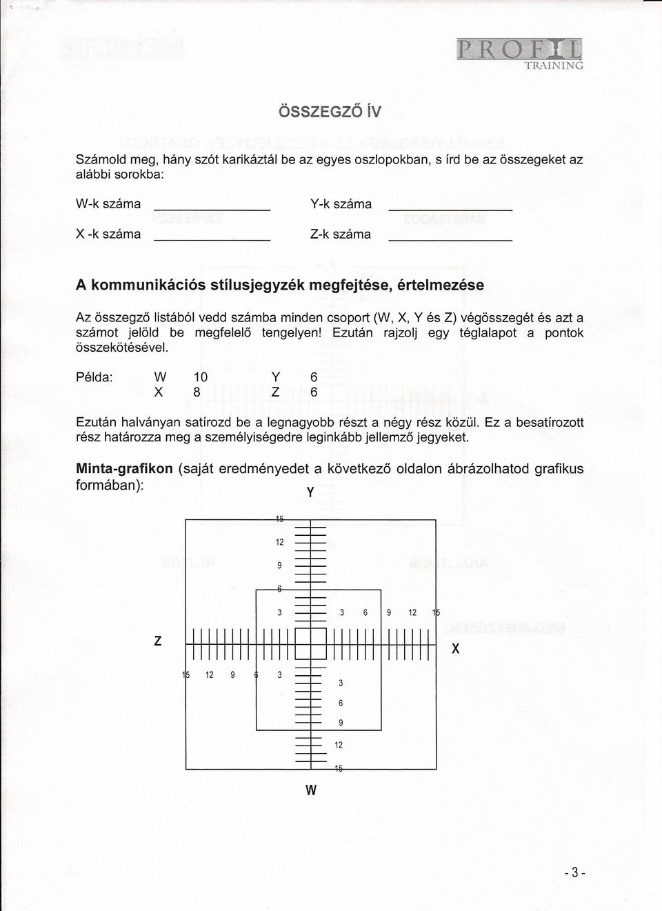 tengelyen! Ezután rajzolj egy téglalapot a pontok összekötésévei. Példa: W X 10 8 Y Z Ezután halványan satírozd be a legnagyobb részt a négy rész közül.