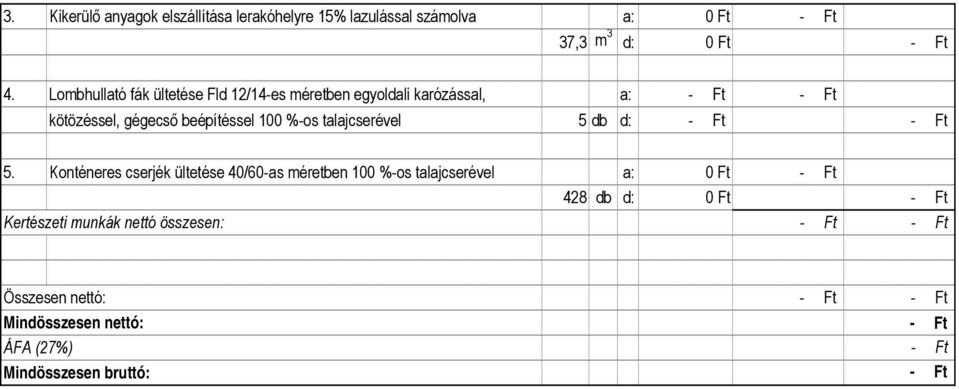 talajcserével 5 db d: - Ft - Ft 5.