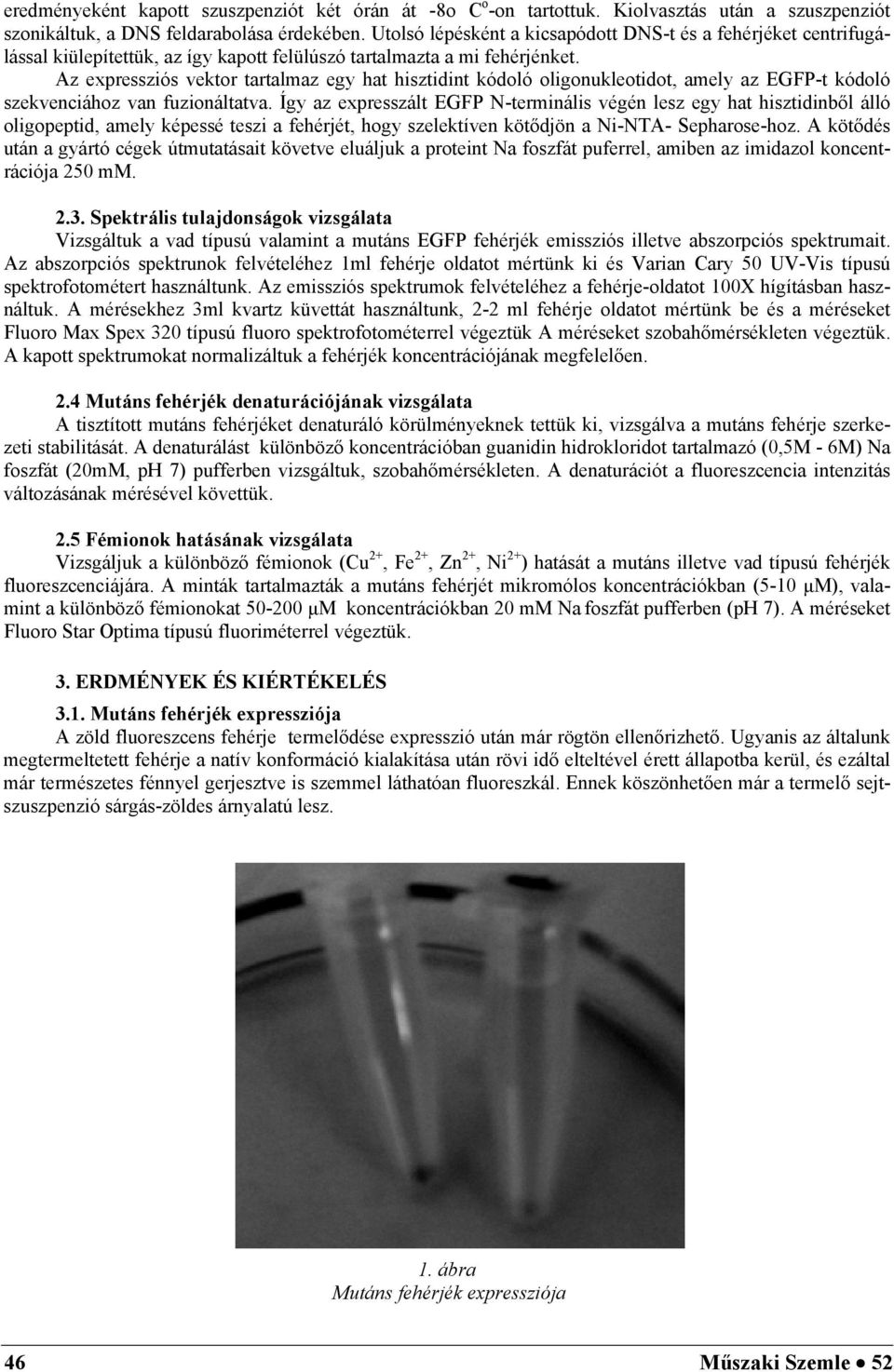 Az expressziós vektor tartalmaz egy hat hisztidint kódoló oligonukleotidot, amely az EGFP-t kódoló szekvenciához van fuzionáltatva.