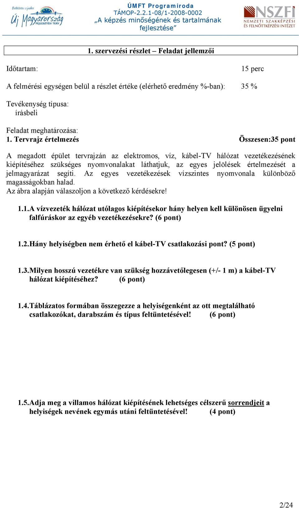 a jelmagyarázat segíti. Az egyes vezetékezések vízszintes nyomvonala különböző magasságokban halad. Az ábra alapján válaszoljon a következő kérdésekre! 1.