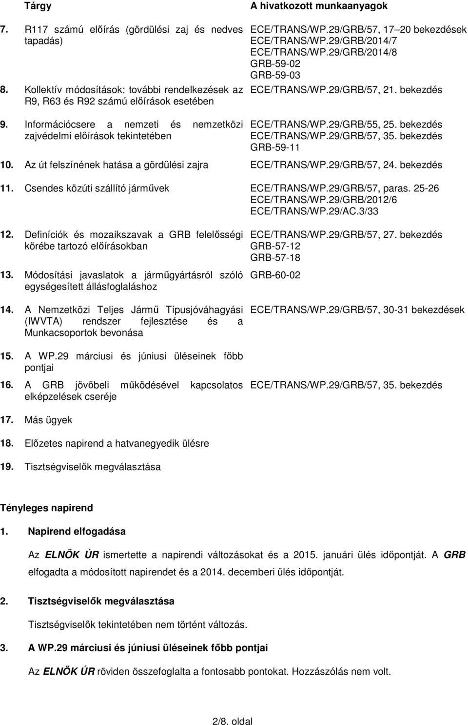 29/GRB/2014/8 GRB-59-02 GRB-59-03 ECE/TRANS/WP.29/GRB/57, 21. bekezdés ECE/TRANS/WP.29/GRB/55, 25. bekezdés ECE/TRANS/WP.29/GRB/57, 35. bekezdés GRB-59-11 10.