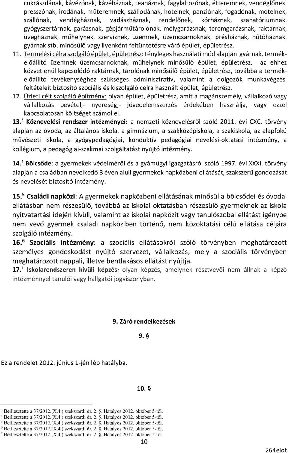 üzemcsarnoknak, présháznak, hűtőháznak, gyárnak stb. minősülő vagy ilyenként feltüntetésre váró épület, épületrész. 11.