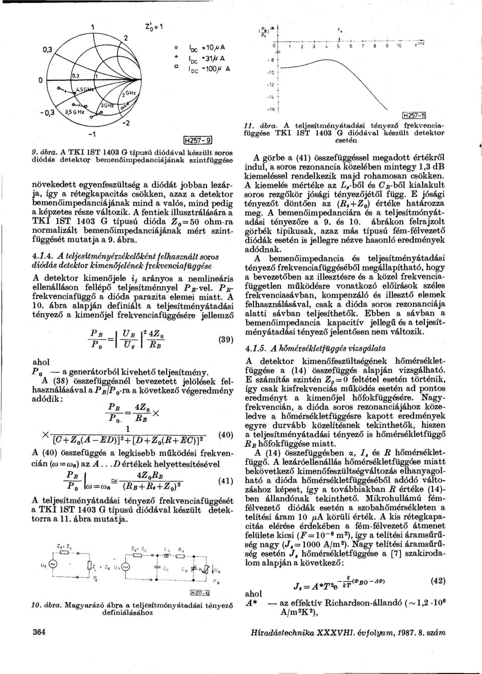 bemenőimpedanciájának mind a valós, mind pedig a képzetes része változik.