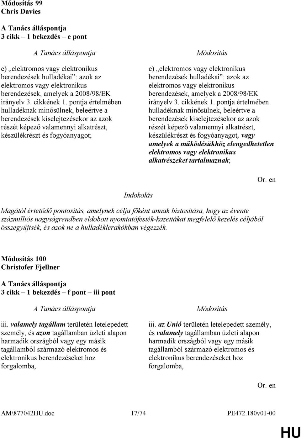 berendezések hulladékai : azok az elektromos vagy elektronikus berendezések, amelyek a 2008/98/EK irányelv 3. cikkének 1.