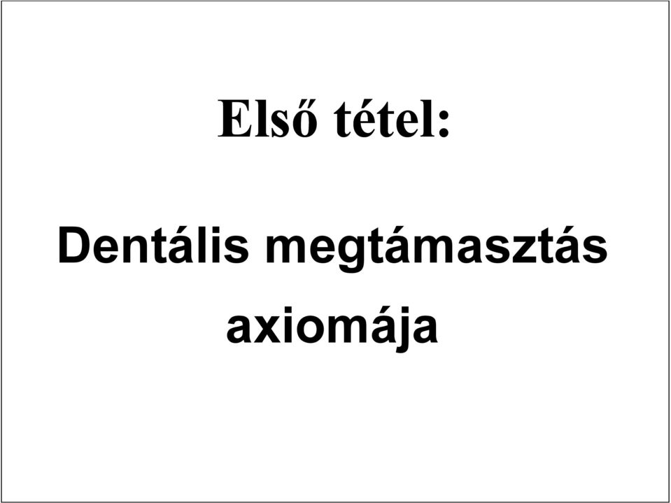 Dentális