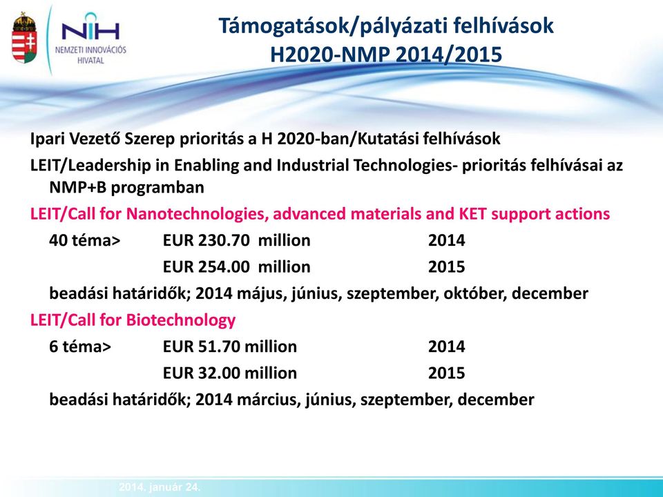 actions 40 téma> EUR 230.70 million 2014 EUR 254.