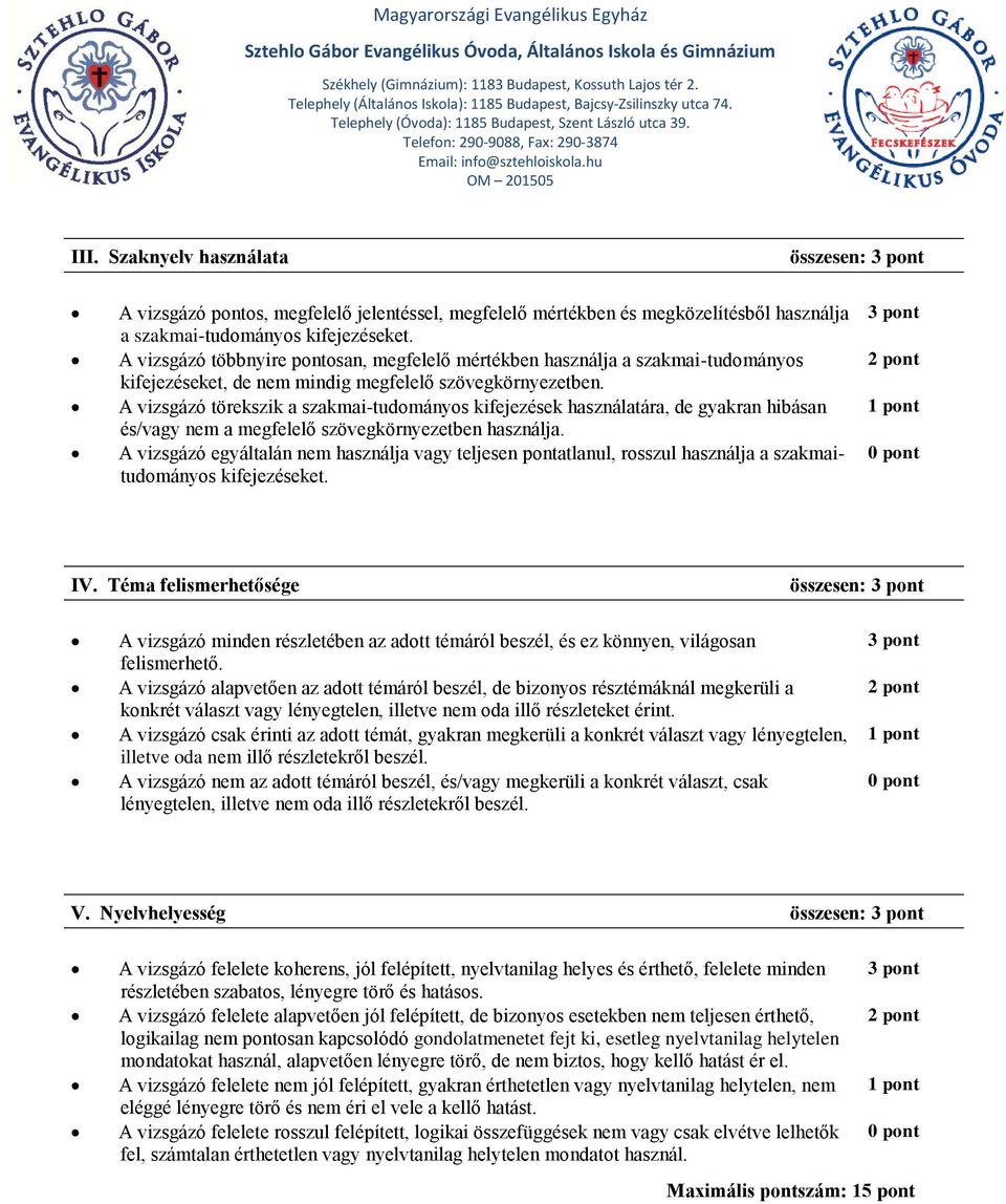 A vizsgázó törekszik a szakmai-tudományos kifejezések használatára, de gyakran hibásan és/vagy nem a megfelelő szövegkörnyezetben használja.