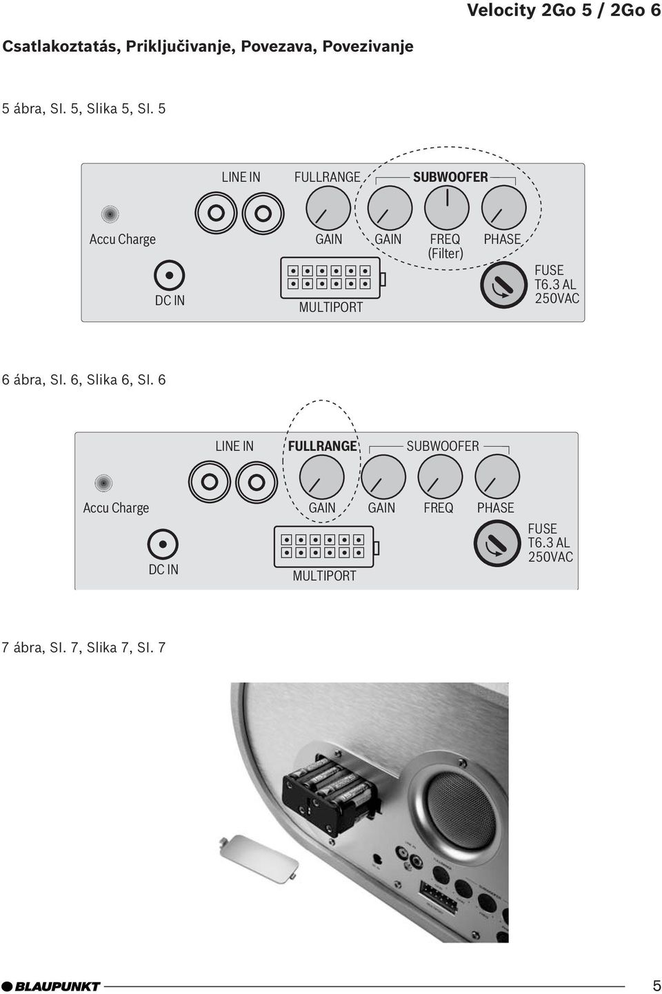 MULTIPORT FUSE T6.3 AL 250VAC 6 ábra, SI. 6, Slika 6, SI.