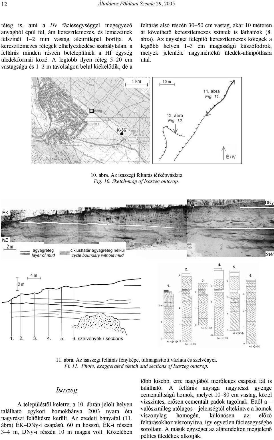 A legtöbb ilyen réteg 5 20 cm vastagságú és 1 2 m távolságon belül kiékelődik, de a feltárás alsó részén 30 50 cm vastag, akár 10 méteren át követhető keresztlemezes szintek is láthatóak (8. ábra).