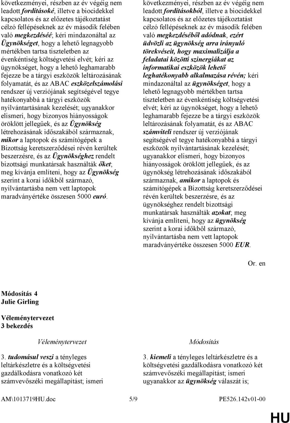 beszerzésre, és az Ügynökséghez rendelt bizottsági munkatársak használták őket; meg kívánja említeni, hogy az Ügynökség maradványértéke összesen 5000 euró.