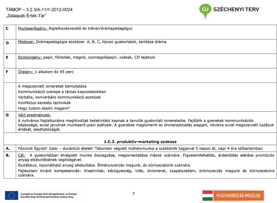 technikák Hogy tudom eladni magam? G Várt eredmények: A nyilvános foglalkozásra meghívottak betekintést kapnak a tanulók gyakorlati ismereteibe.