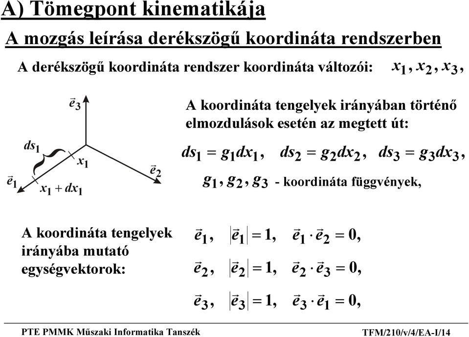 lmoduláok én m ú: d d d d 3 3d3 d 3 - koodiná füénk A