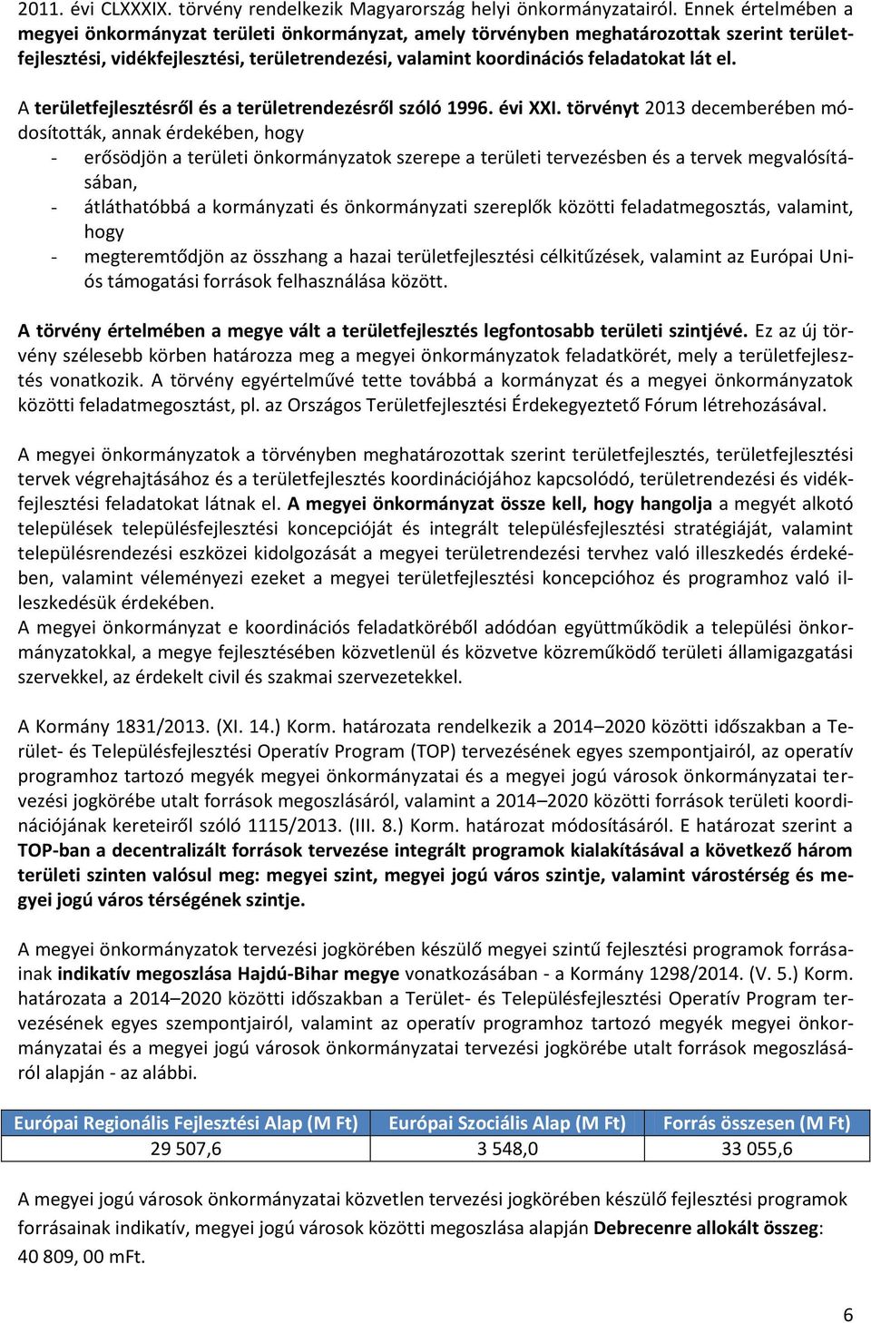 A területfejlesztésről és a területrendezésről szóló 1996. évi XXI.