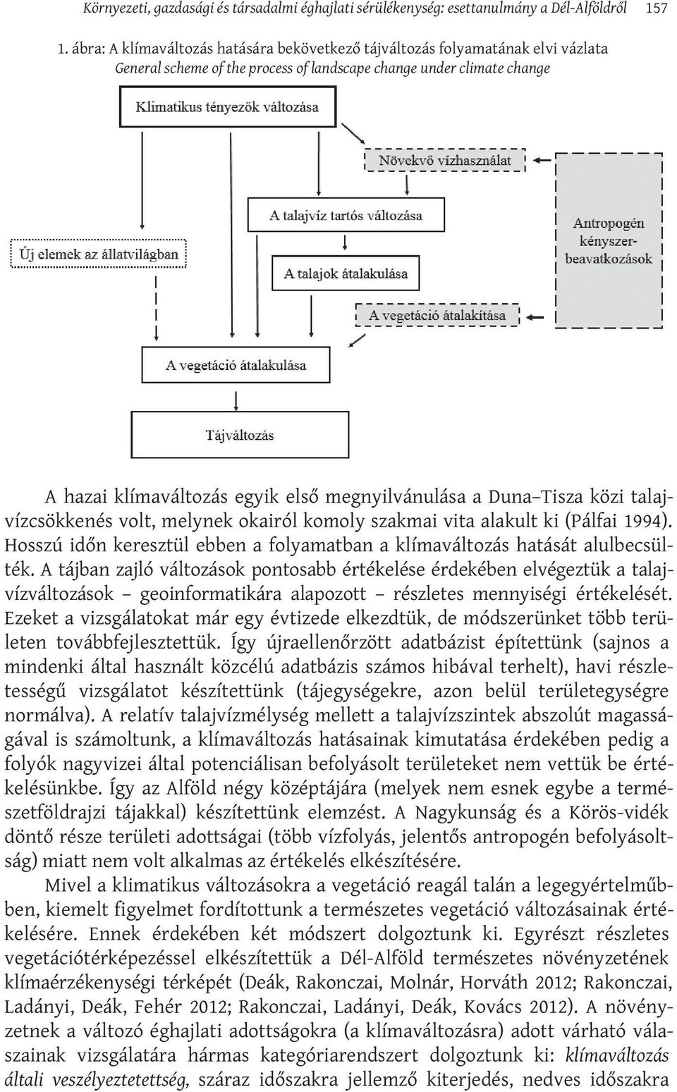 megnyilvánulása a Duna Tisza közi talajvízcsökkenés volt, melynek okairól komoly szakmai vita alakult ki (Pálfai 1994). Hosszú időn keresztül ebben a folyamatban a klímaváltozás hatását alulbecsülték.