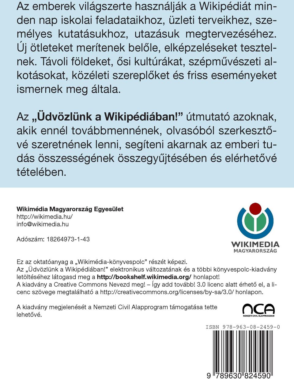 Az Üdvözlünk a Wikipédiában!