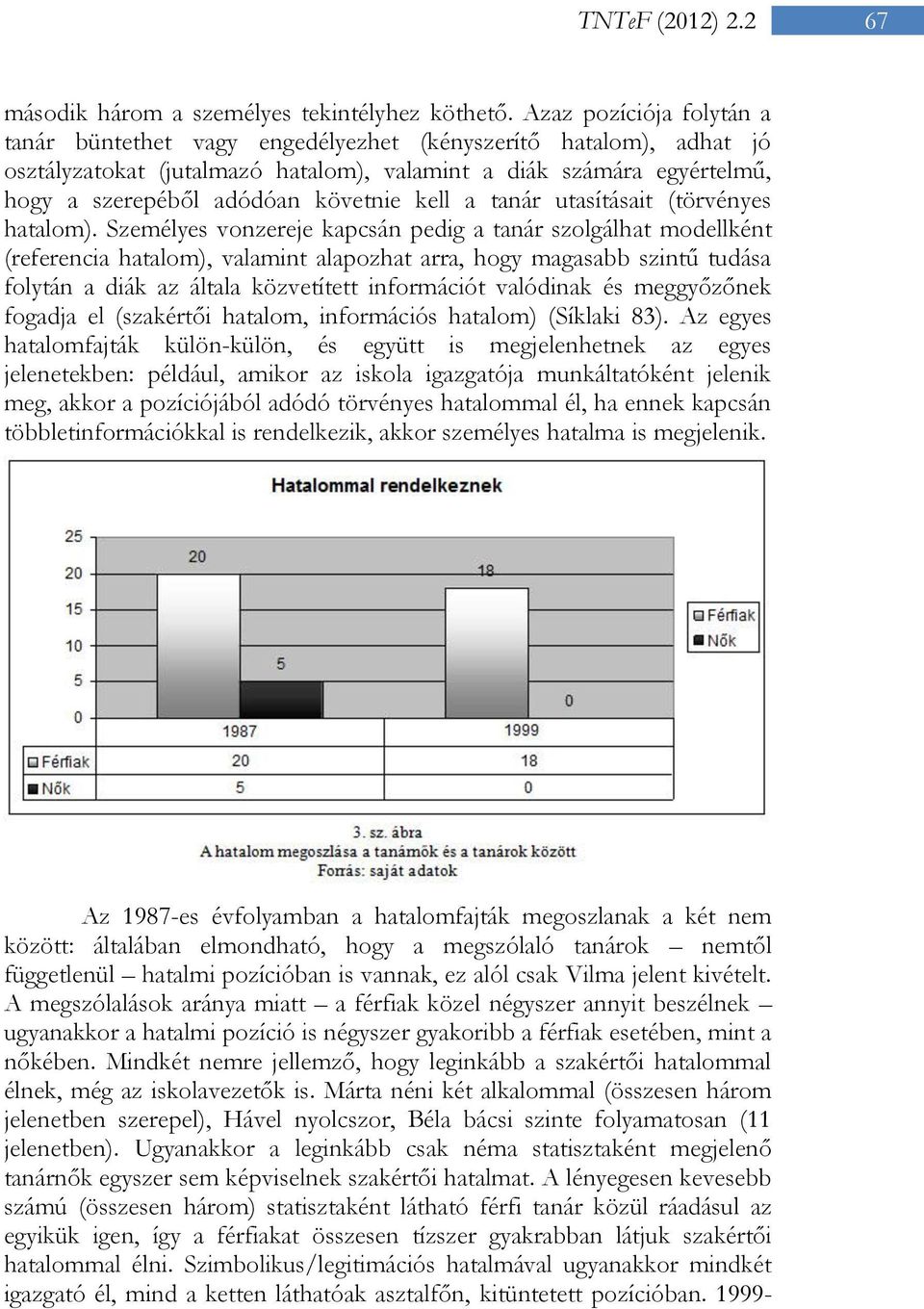 kell a tanár utasításait (törvényes hatalom).