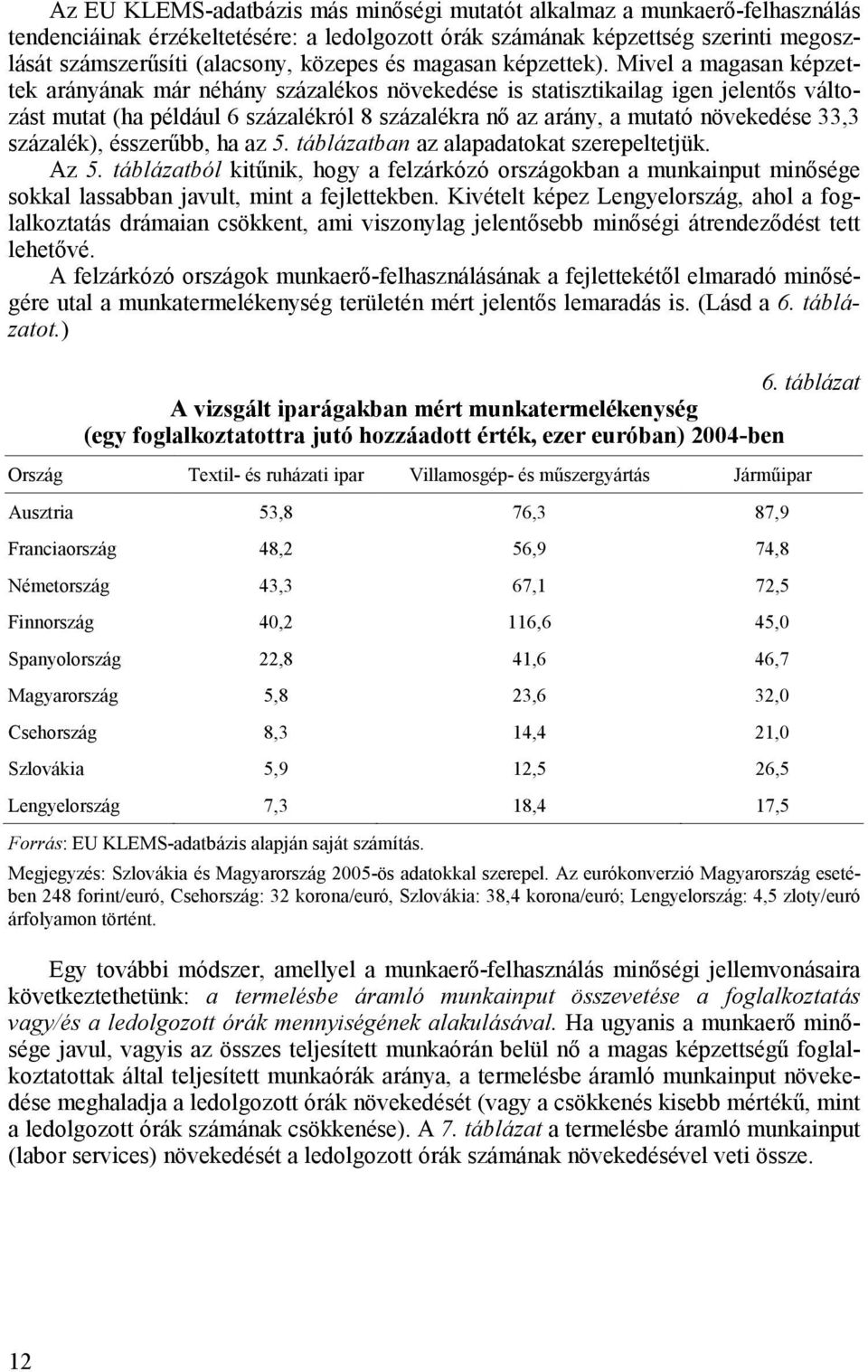 Mivel a magasan képzettek arányának már néhány százalékos növekedése is statisztikailag igen jelentıs változást mutat (ha például 6 százalékról 8 százalékra nı az arány, a mutató növekedése 33,3