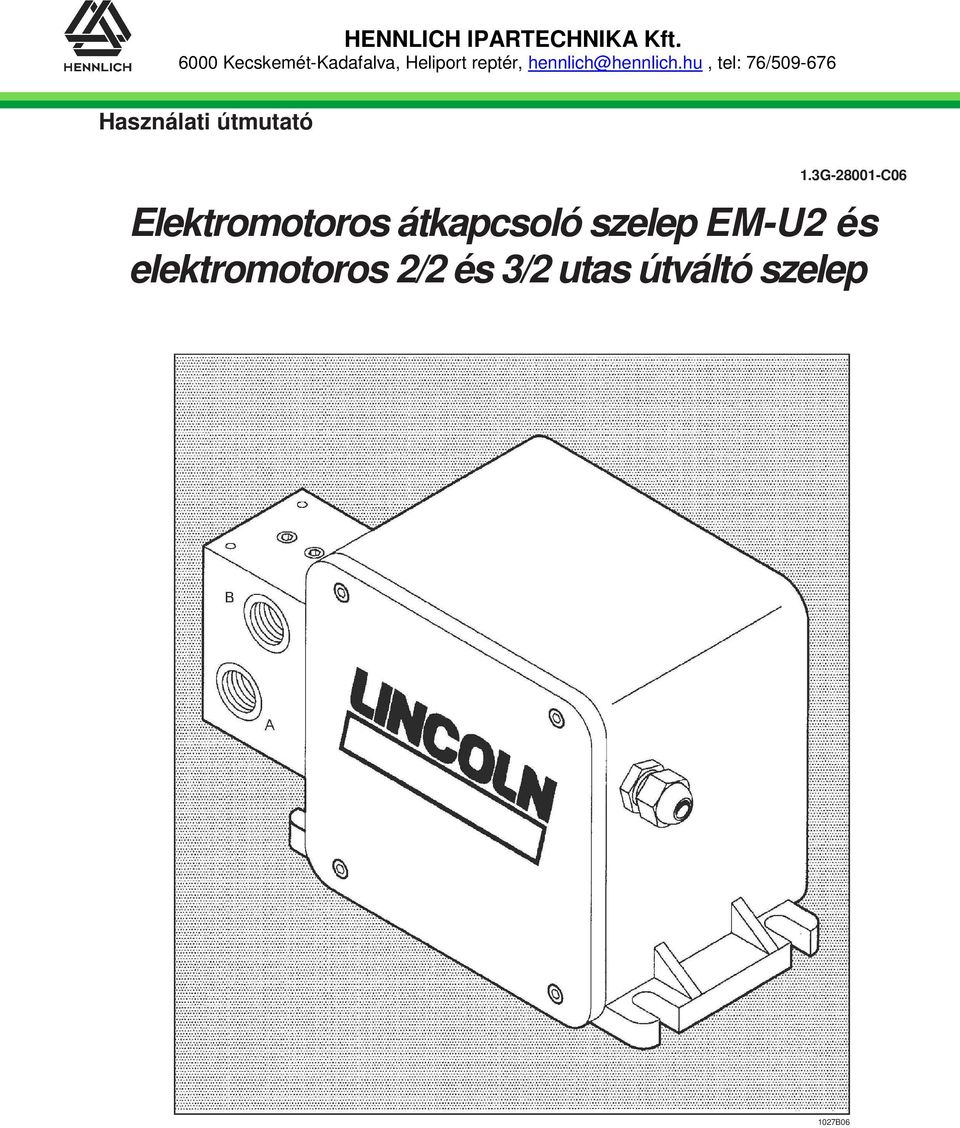 átkapcsoló szelep EM-U2 és