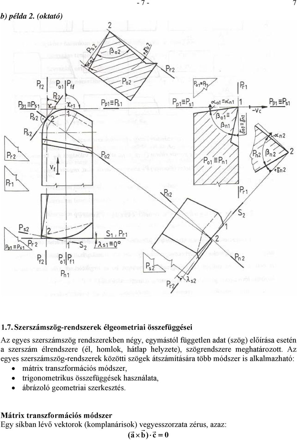 előíráa eetén a zerzám élrendzere (él, hmlk, hátlap helyzete), zögrendzere meghatárztt.