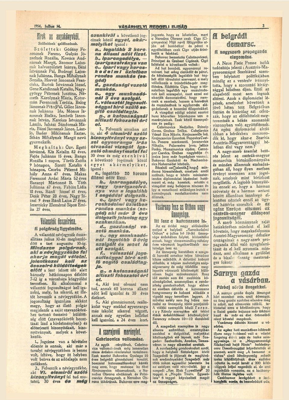 Jánonk Fn cik, Btók Itvánnk Józef, Genc Ktlinnk Ktlin, Ngy gyögy Pétenek Juztin, Né meth Káolynk Mái, Kotomán Feencnek Teézi, Blog íánonk PctefPál, Gilice Jáno nk Juliánná Id, Mónu Já nonk Etelk,