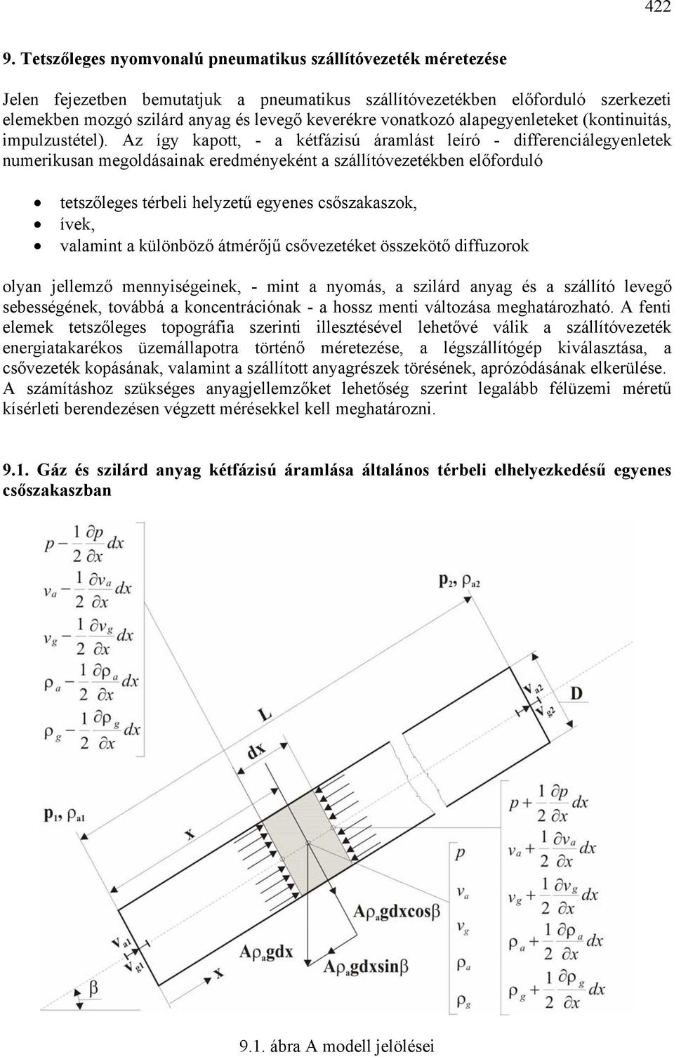 z íy ktt, - kétfázisú ármlást leíró - ifferenciáleyenletek numerikusn melásink ereményeként szállítóezetékben előfruló tetszőlees térbeli helyzetű eyenes csőszkszk, íek, lmint különböző átmérőjű