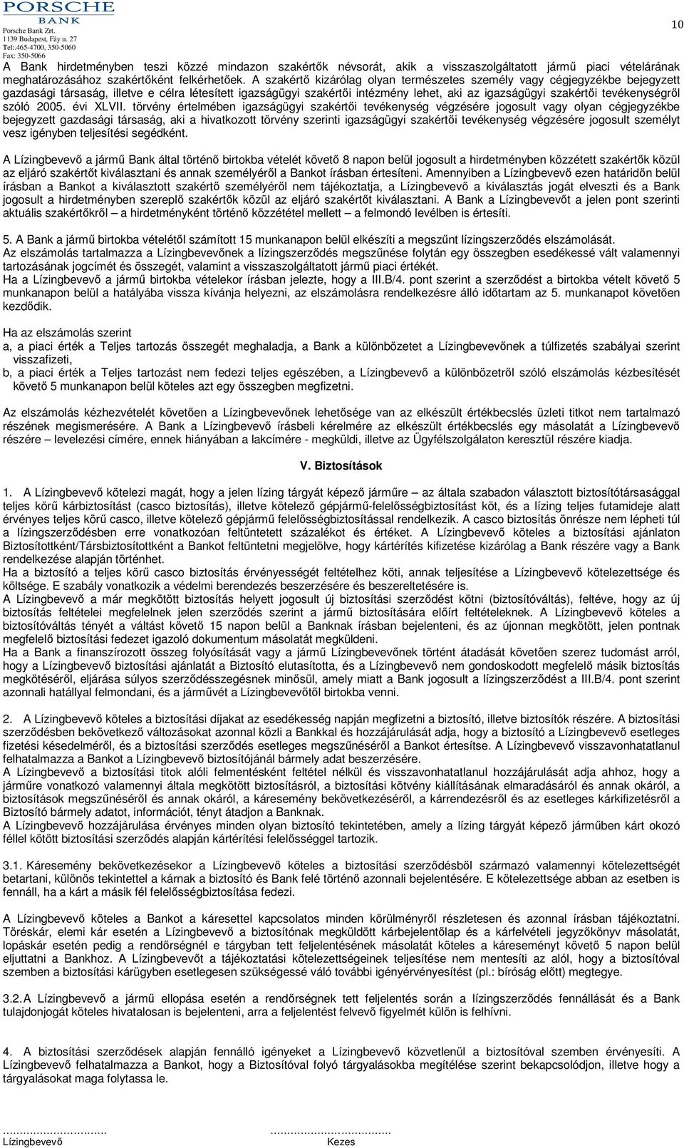 tevékenységről szóló 2005. évi XLVII.