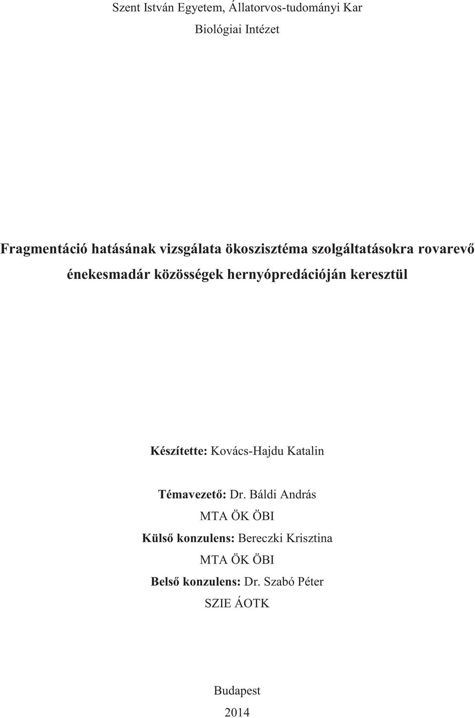 keresztül Készítette: Kovács-Hajdu Katalin Témavezető: Dr.