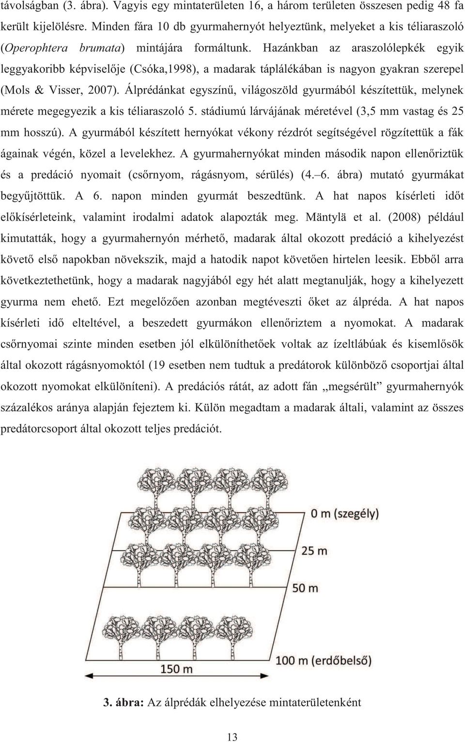 Hazánkban az araszolólepkék egyik leggyakoribb képviselője (Csóka,1998), a madarak táplálékában is nagyon gyakran szerepel (Mols & Visser, 2007).