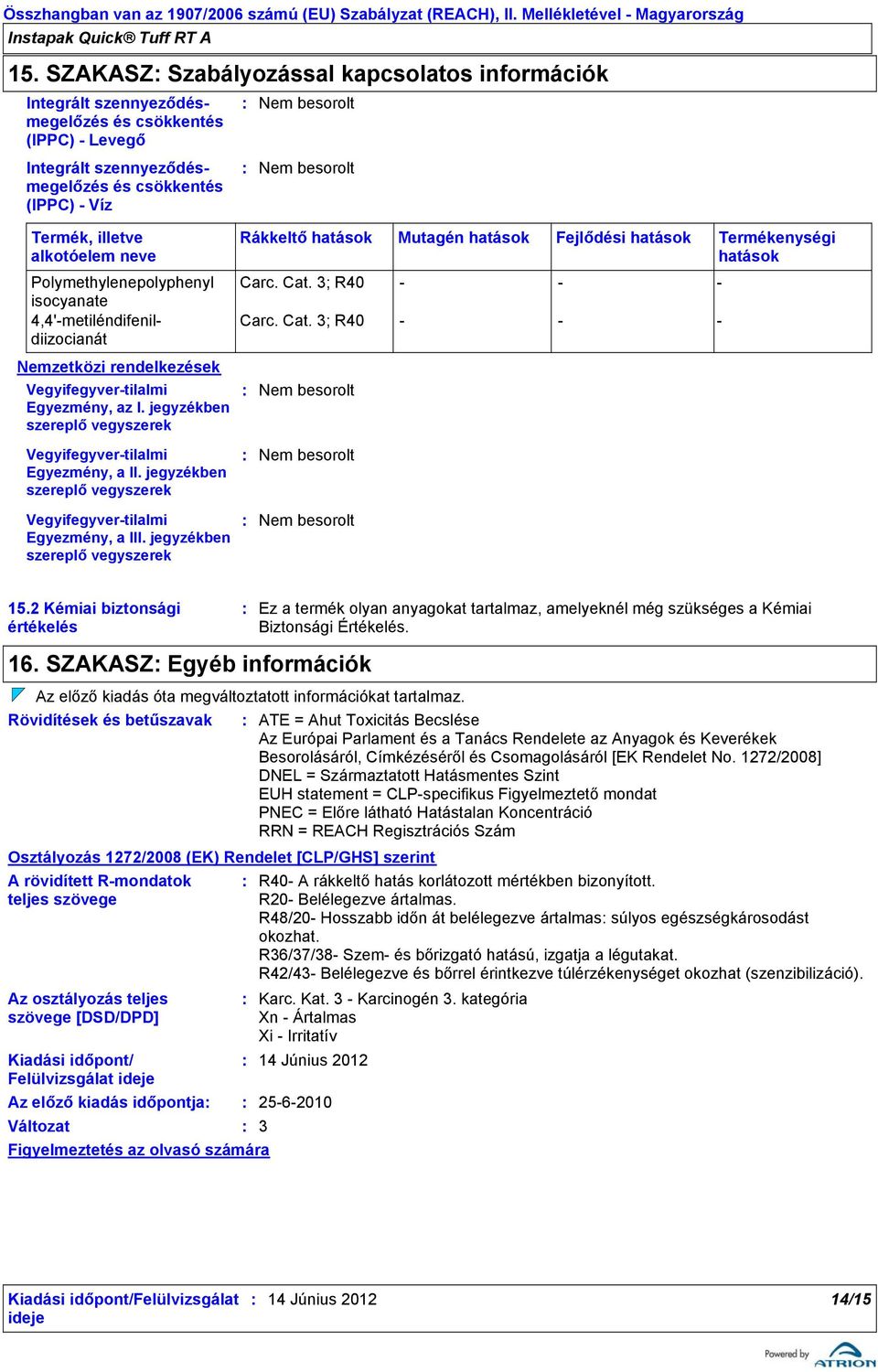 jegyzékben szereplő vegyszerek Vegyifegyvertilalmi Egyezmény, a III.