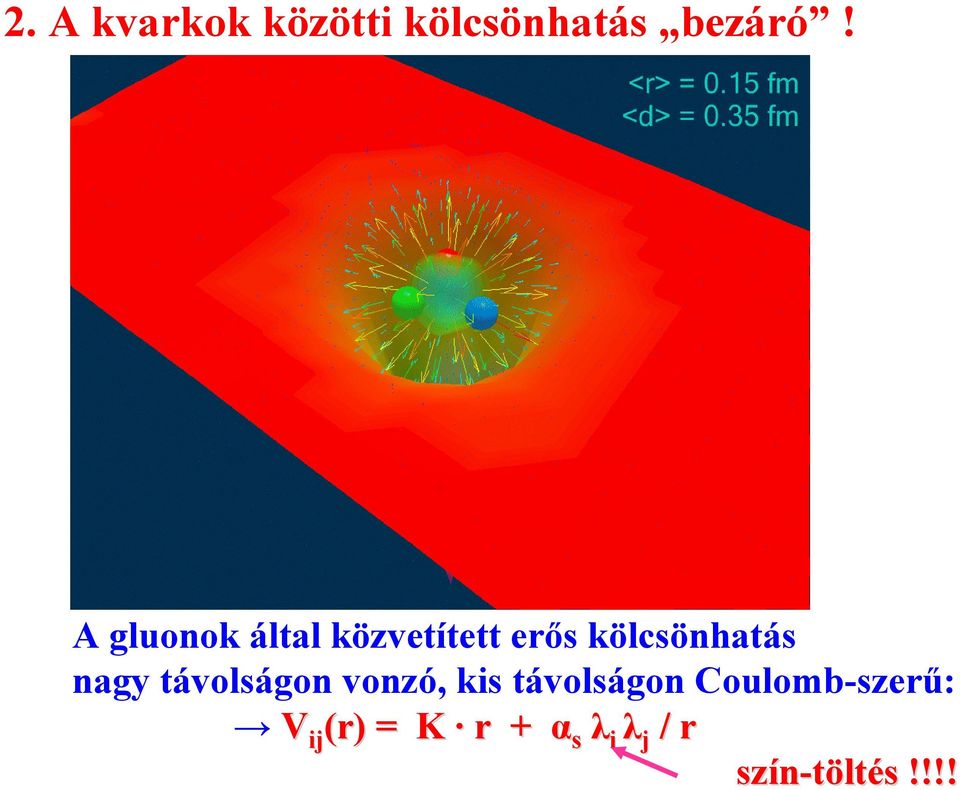 nagy távolságon vonzó, kis távolságon