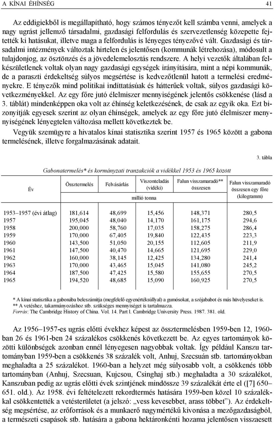 Gazdasági és társadalmi intézmények változtak hirtelen és jelentősen (kommunák létrehozása), módosult a tulajdonjog, az ösztönzés és a jövedelemelosztás rendszere.