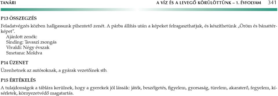 Ajánlott zenék: Sinding: Tavaszi zsongás Vivaldi: Négy évszak Smetana: Moldva P14 Üzenet Üzenhetnek az autósoknak, a gyárak