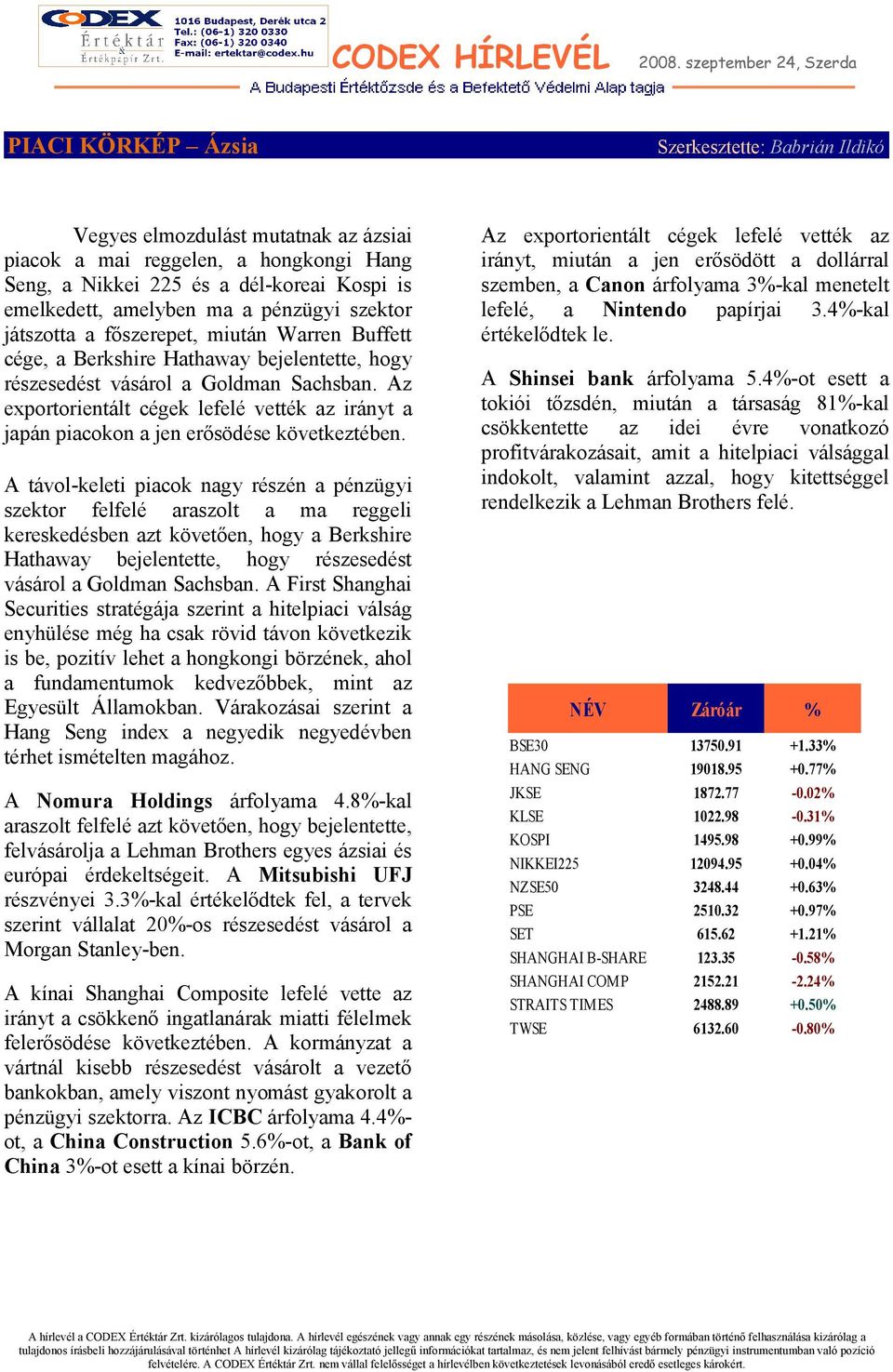 Az exportorientált cégek lefelé vették az irányt a japán piacokon a jen erősödése következtében.