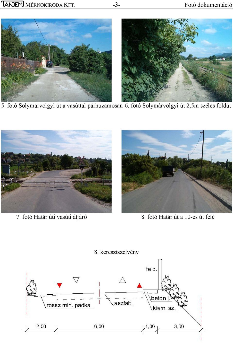 fotó Solymárvölgyi út 2,5m széles földút 7.