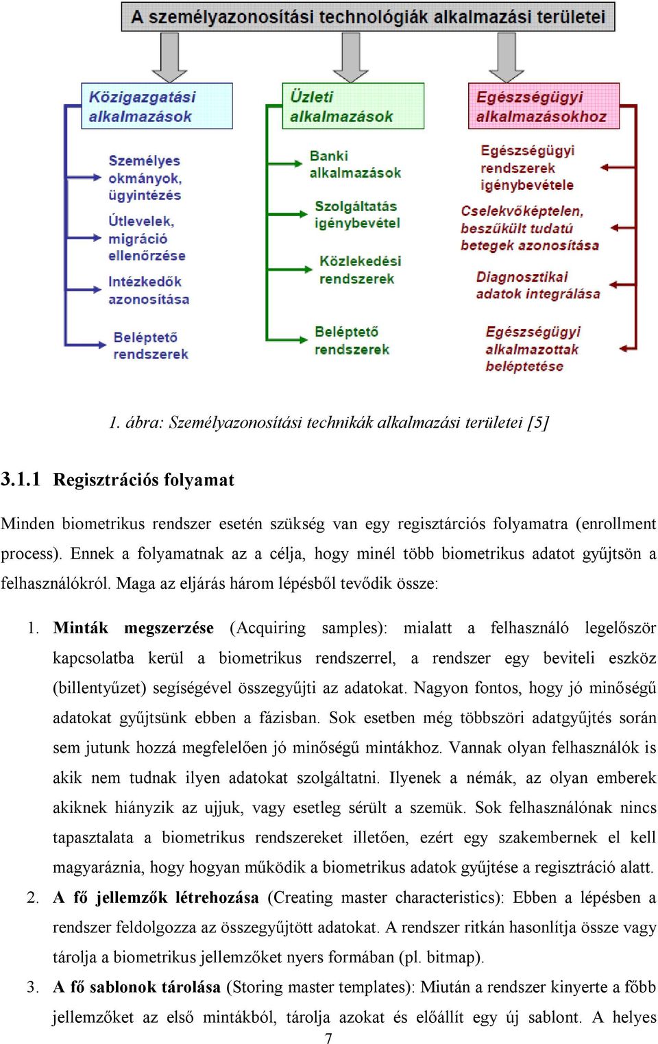 Minták megszerzése (Acquiring samples): mialatt a felhasználó legelőször kapcsolatba kerül a biometrikus rendszerrel, a rendszer egy beviteli eszköz (billentyűzet) segíségével összegyűjti az adatokat.