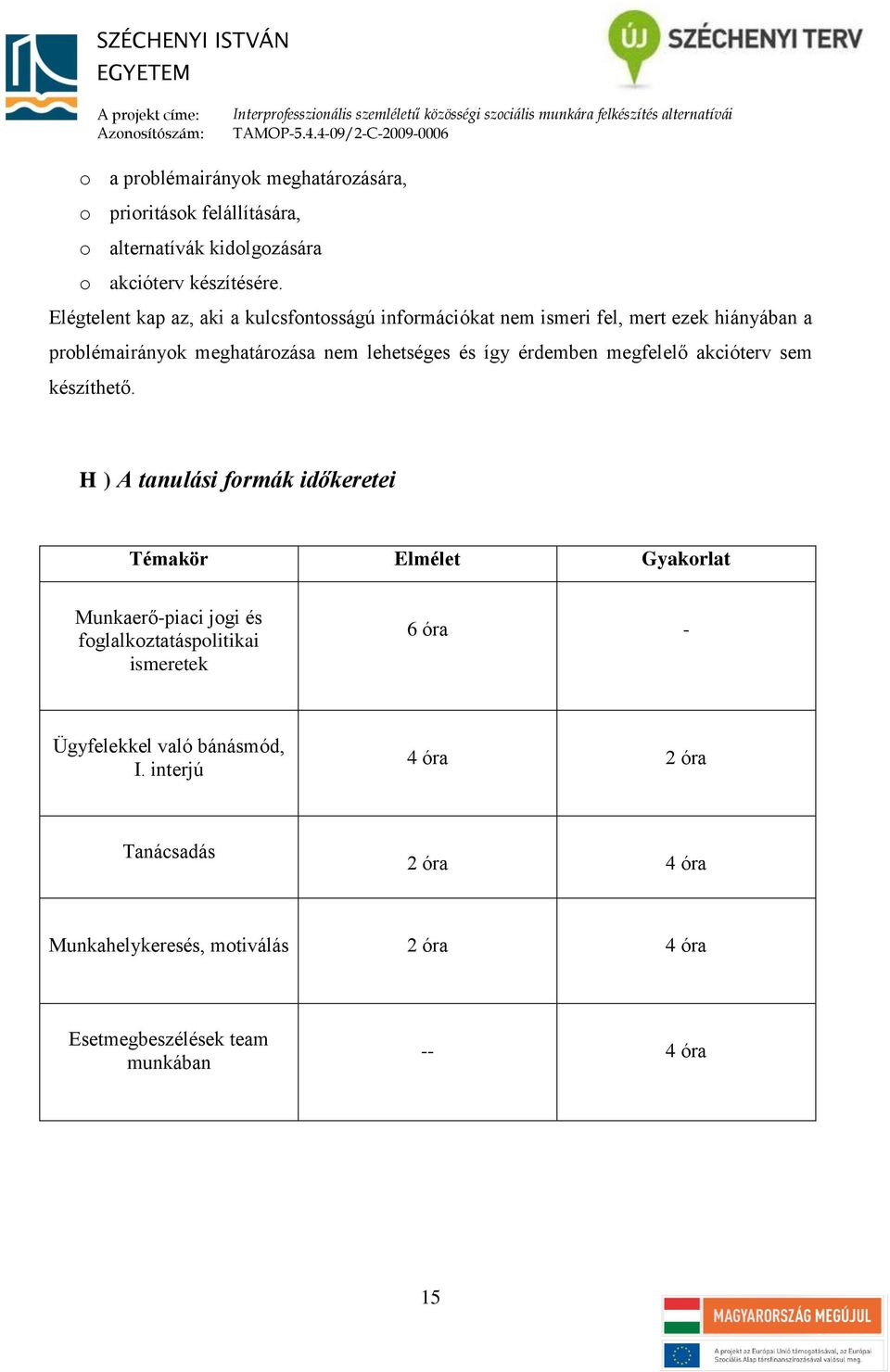 érdemben megfelelő akcióterv sem készíthető.