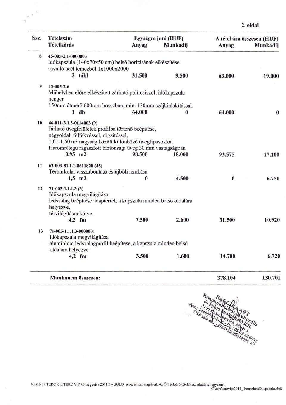 31.500 9.500 450052.6 Miihelyberr el 63,000 19.0(}{} re elkszített zrbtti polírc.siszolt id kpszul henger 150nrm tmr 600rntn lrosszbn, min. 130nrm szjkilkítssl. ldb 10 t I 64.{100 4.