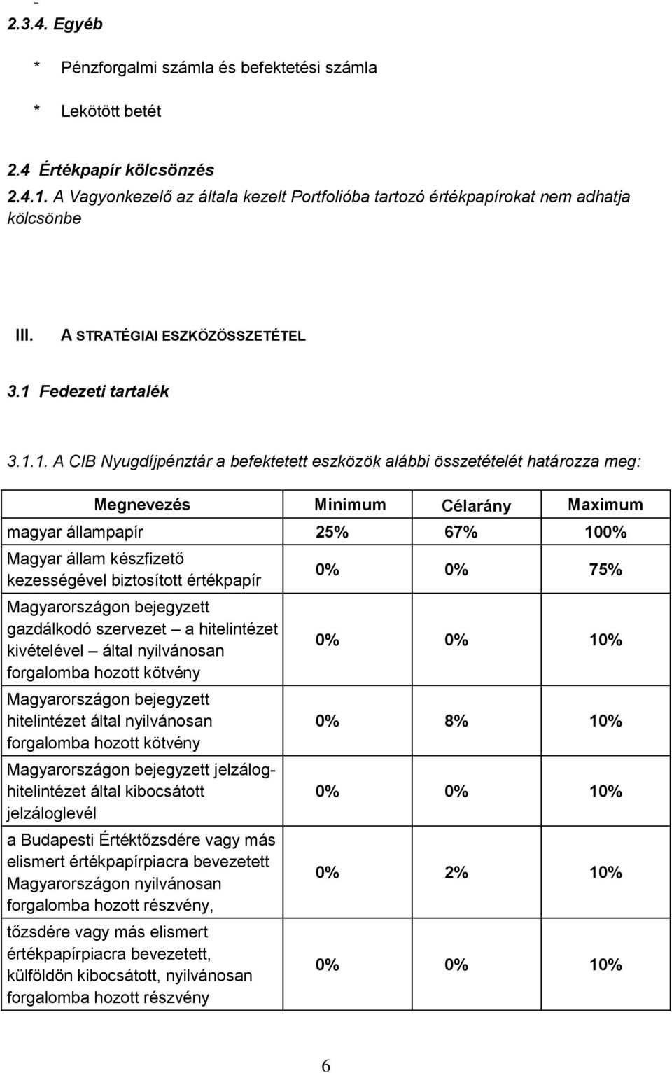 Fedezeti tartalék 3.1.