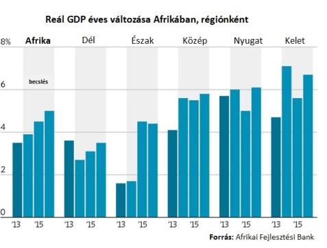 Afrika gazdasági növekedése a 2008-2009-es válság ellenére is viszonylag dinamikus maradt, az Afrikai Fejlesztési Bank (AfDB) és az Egyesült Nemzetek Fejlesztési Programja (UNDP) 2013-as adatai