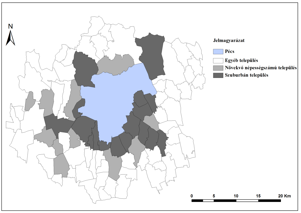 Azokat érdemes részletesen is megnézni, amelyekről a korábbi vizsgálatok alapján feltételezni lehetett, hogy a szuburbán térséghez tartoznak.