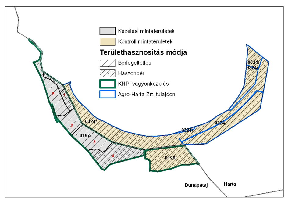 Mintaterület: Harta Dunapataj Település Hrsz Terület (ha) Gazdálkodó, kezelő Védett Natura SPA Művelési ág Dunapataj 0197 81,5 KNPI