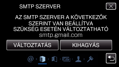 Wi-Fi használata (GZ-EX515/GZ-EX510) A kamera küldő e-mail címének beállítása Az e-mailek küldéséhez használt cím beállítása a kamerán.