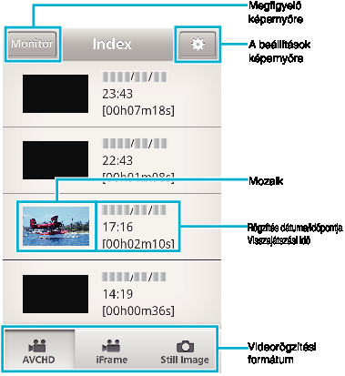 Wi-Fi használata (GZ-EX515/GZ-EX510) Okostelefonos alkalmazások használata 0 A(z) Everio sync.